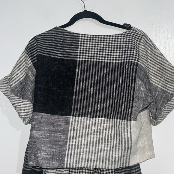 3 Piece Matching Vintage Set / Skirt Suit small XS S oversized gingham pattern - Picture 4 of 12